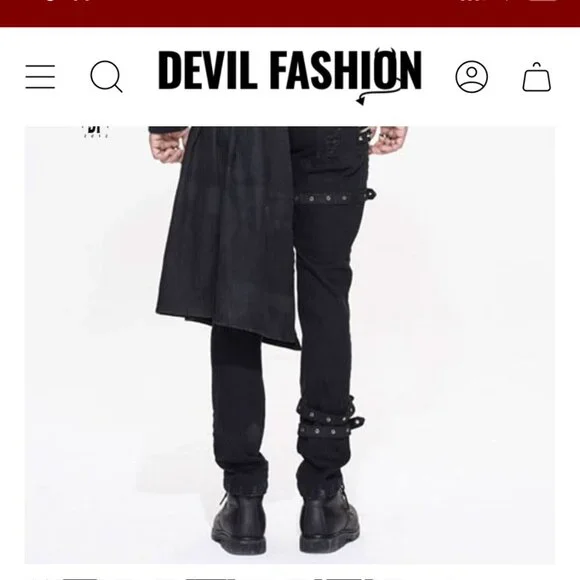 Devil Fashion "Incubus" Punk Ripped Trouser - Picture 6 of 11